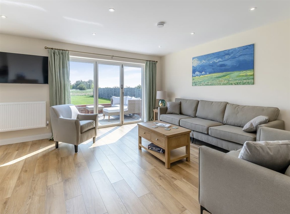 Open plan living space at Field View in South Kyme, near Boston, Lincolnshire