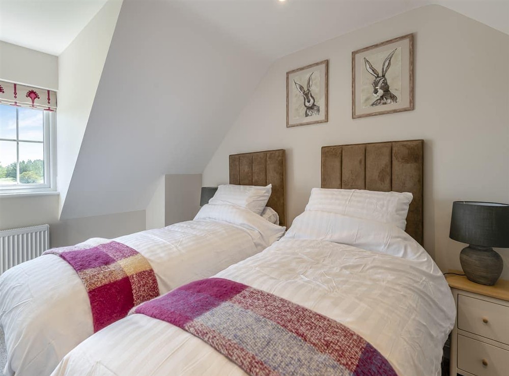 Twin bedroom at Field View in South Kyme, near Boston, Lincolnshire