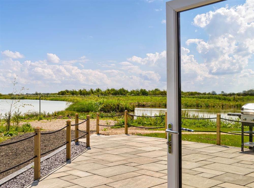 Patio at Fieldview Fisheries in Saltfleetby, Lincolnshire