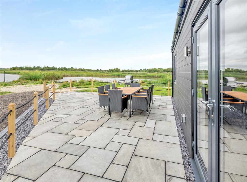 Terrace at Fieldview Fisheries in Saltfleetby, Lincolnshire