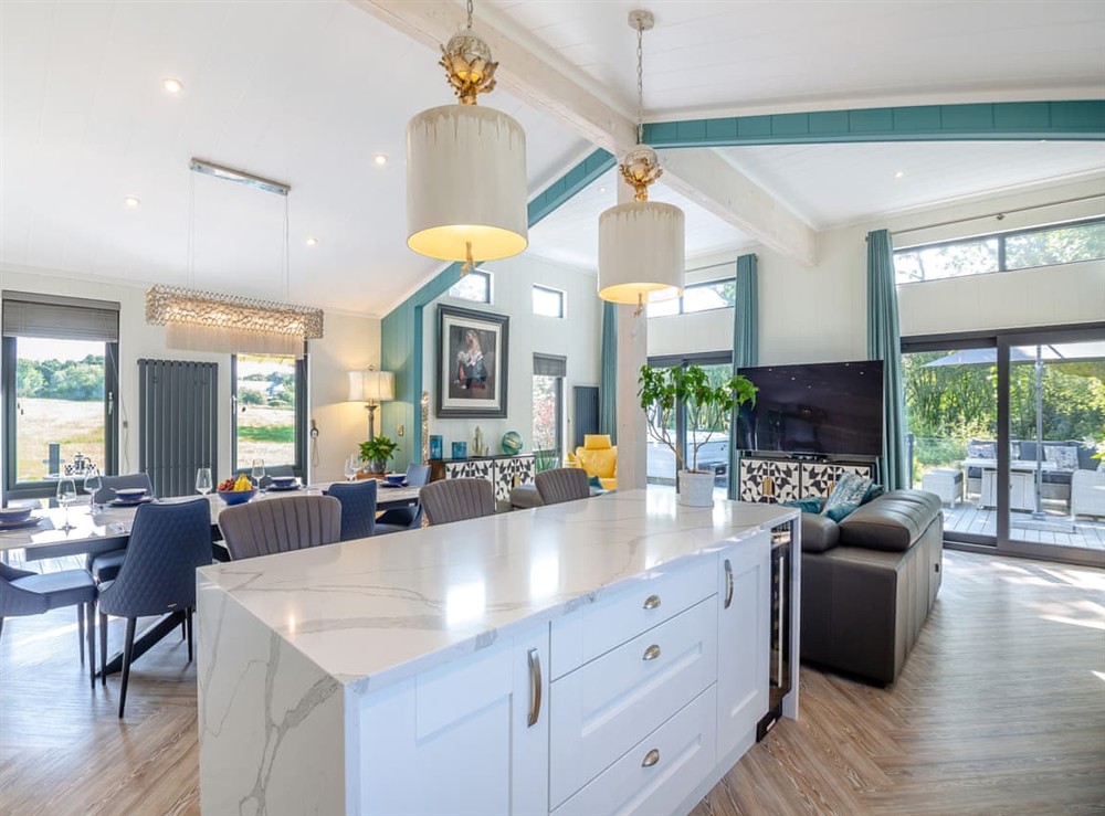 Kitchen area at Fifteen at The Sanctuary in Rhos-fawr, Gwynedd
