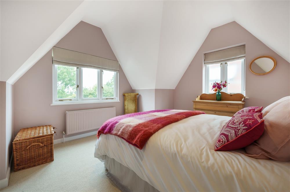 Bedroom three with a 4’6 double bed and stunning views at Fig and Bay Cottage, Axminster