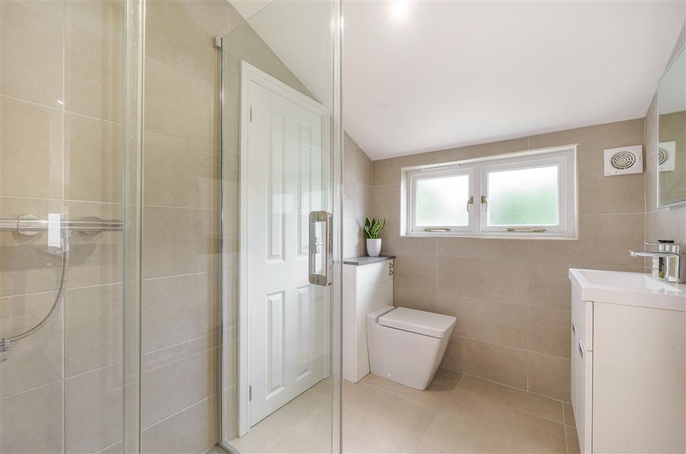 The ground floor family shower room with large walk-in shower enclosure at Fig and Bay Cottage, Axminster