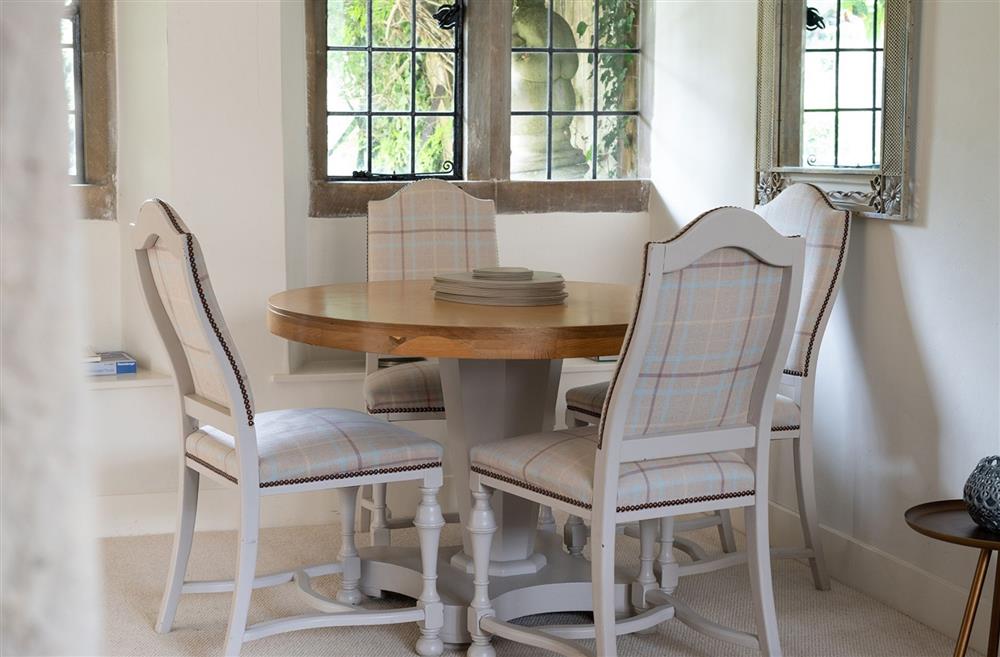 The four-seater dining table and chairs