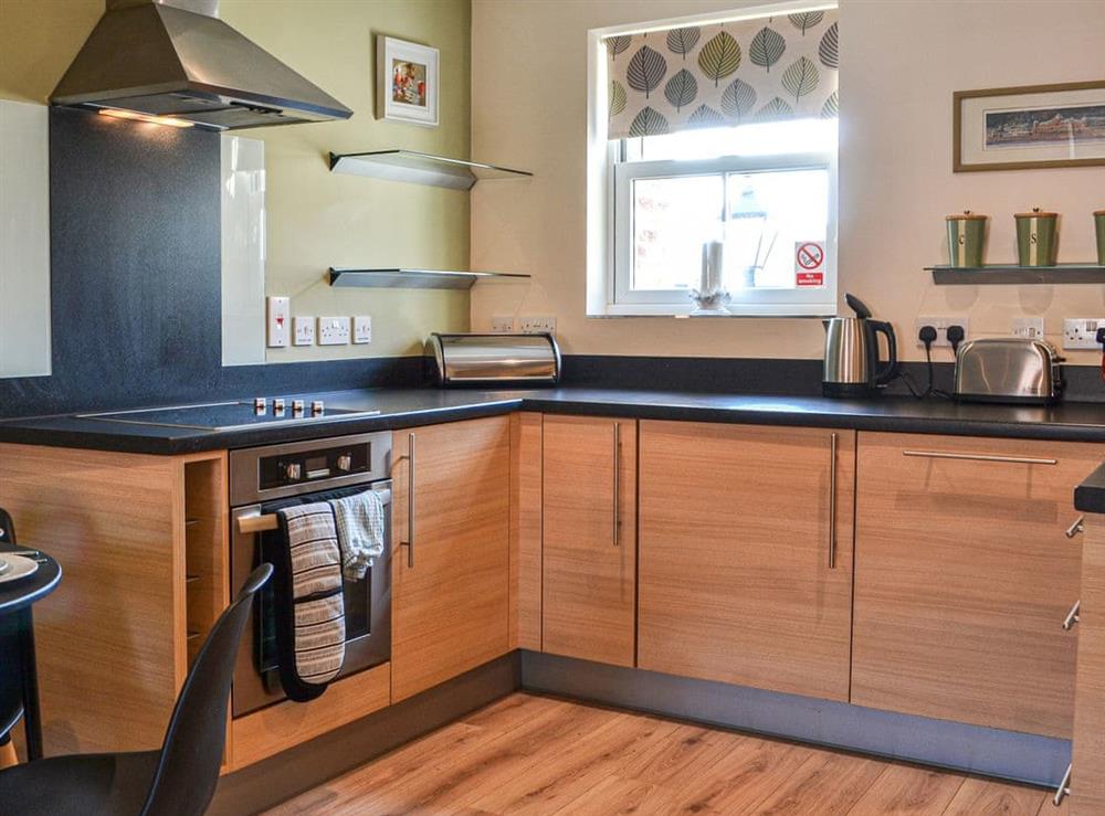Kitchen area at Filey Hideaway in Filey, North Yorkshire
