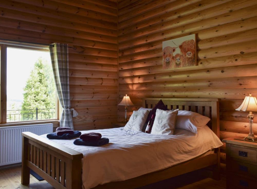 Double bedroom at Fingask Log Cabin in Perth, Perthshire