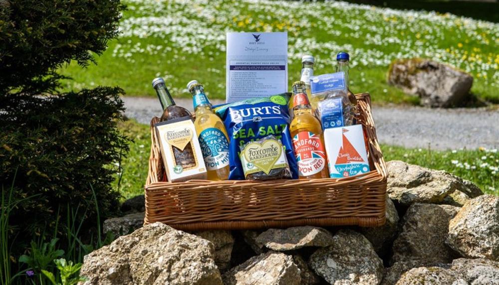 Enjoy the Welcome Pack and consider ordering in one of the lodge food packs, including breakfast and bbq packs at Fingle Bridge in Chagford