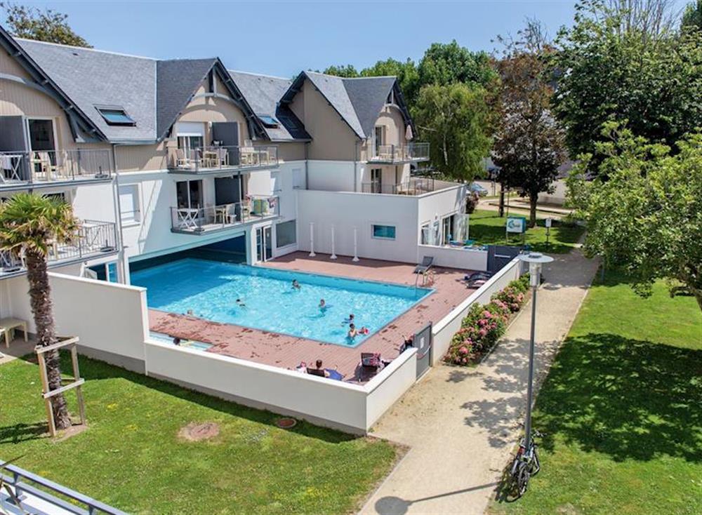 Shared swimming pool at Finistere in , France