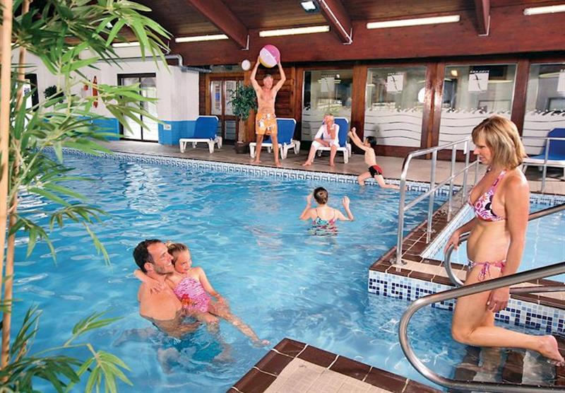 Indoor heated swimming pool at Finlake Lodges in Chudleigh, Newton Abbot, Devon