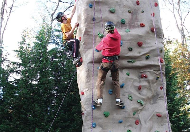 Wall climbing at Finlake Lodges in Chudleigh, Newton Abbot, Devon