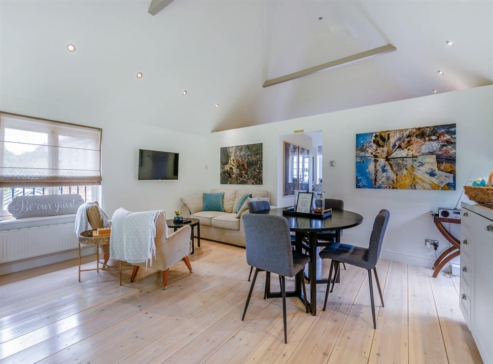 Open plan living space at Fir Tree Apartment in Crowborough, East Sussex
