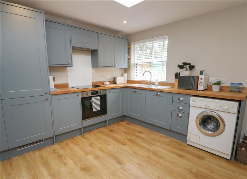 This is the kitchen at Fir Tree Cottage, Llanrug