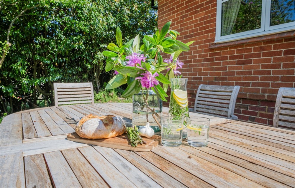 Enjoy a glass of wine on the patio