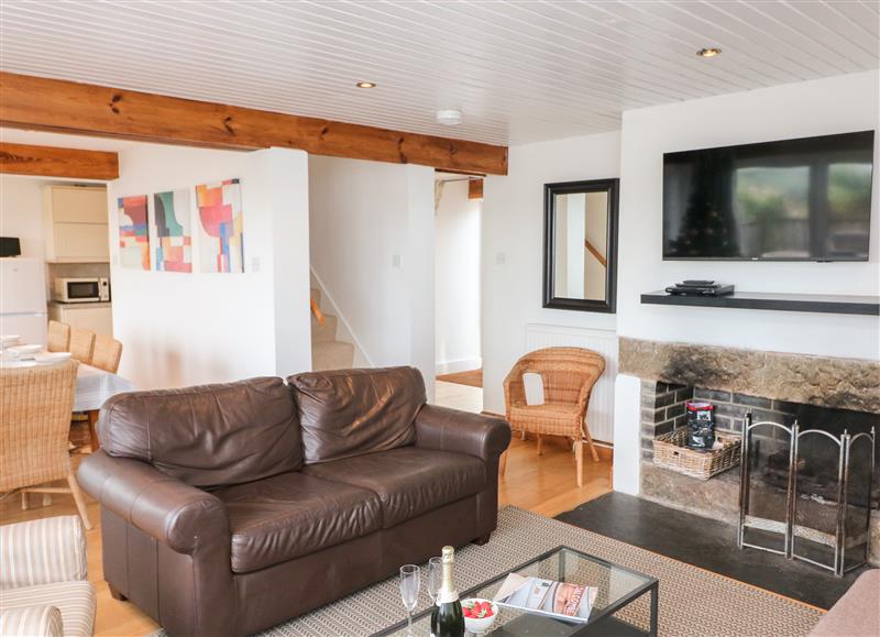 Relax in the living area at Firm Anchor, Salcombe