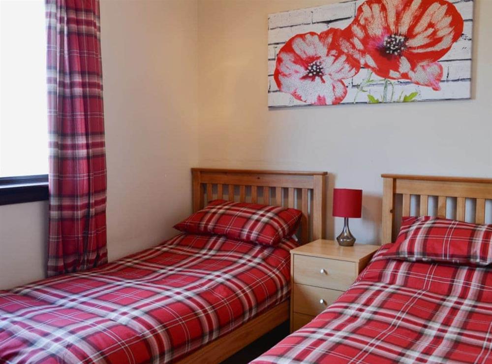 Twin bedroom at Firth View in Kingston-on-Spey, near Fochabers, Morayshire