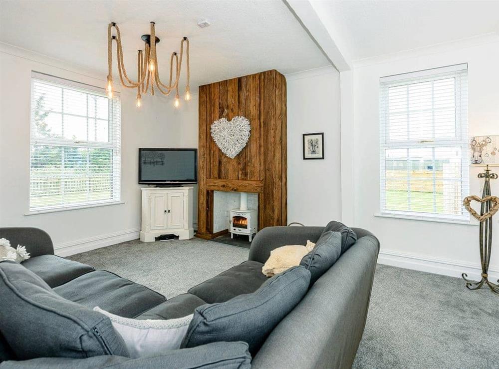 Tastefully furnished living room at Firtree House in St Michael’s on Wyre, near Poulton-le-Fylde, Lancashire