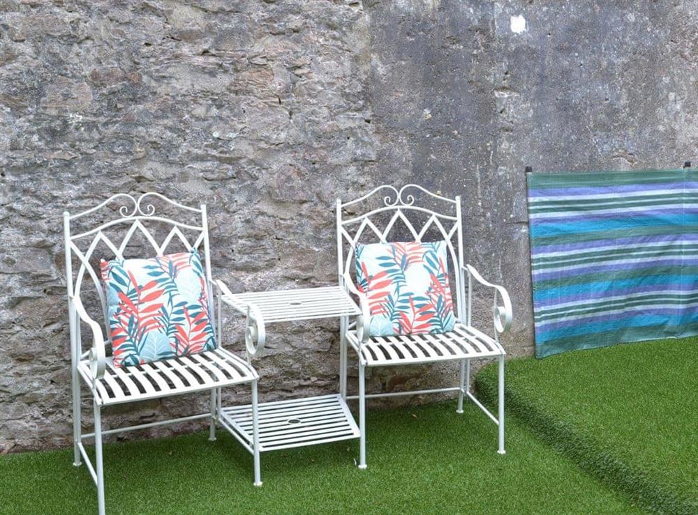 Outdoor area at Fishermans Cottage in Brixham, South Devon., Great Britain