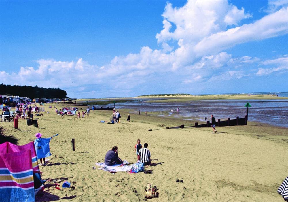Sandy beach at Fishermans Cottage in Wells-Next-The-Sea, Norfolk