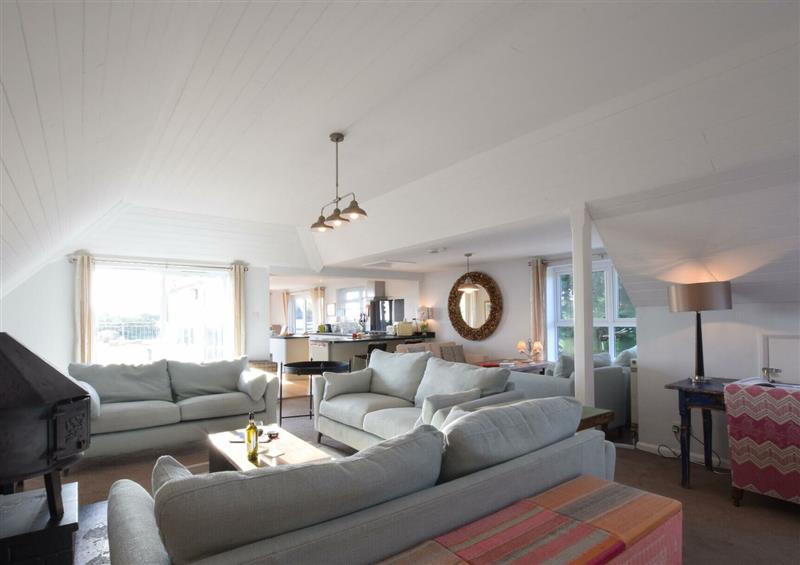 The living area at Fishermans Loft, Thorpeness, Thorpeness