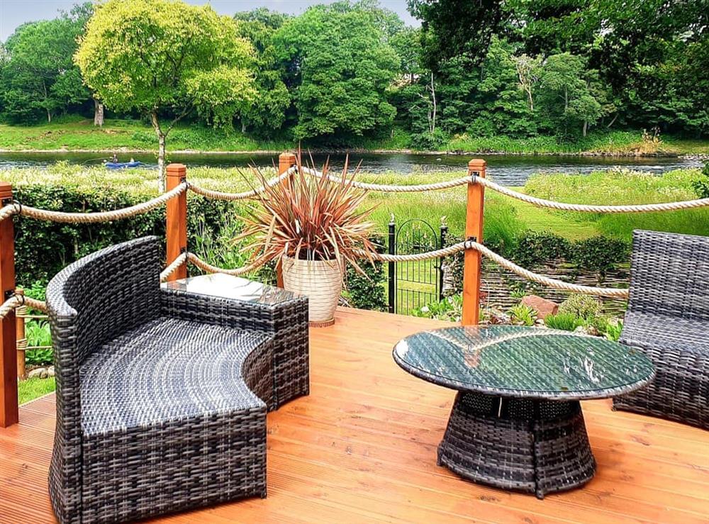 Decking at Fishponds Cottage in Perth, Perthshire