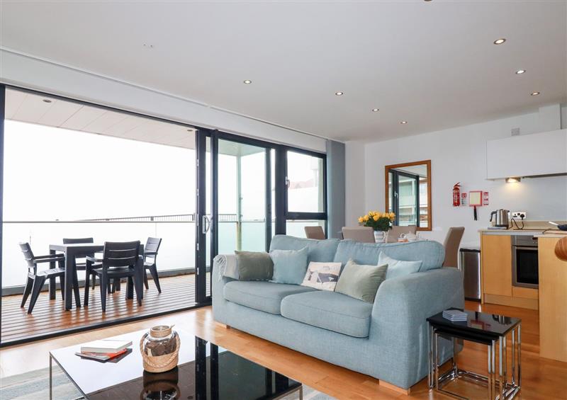 Relax in the living area at Fistral Pearl, Newquay