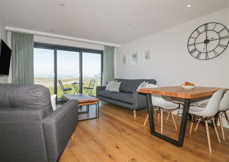 This is the living room at Fistral Watch, Pentire