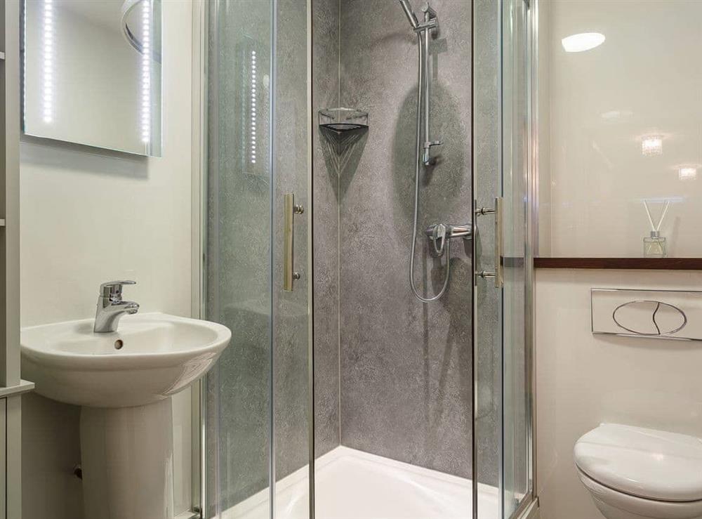 En-suite shower room at Fistral Waves in Newquay, Cornwall