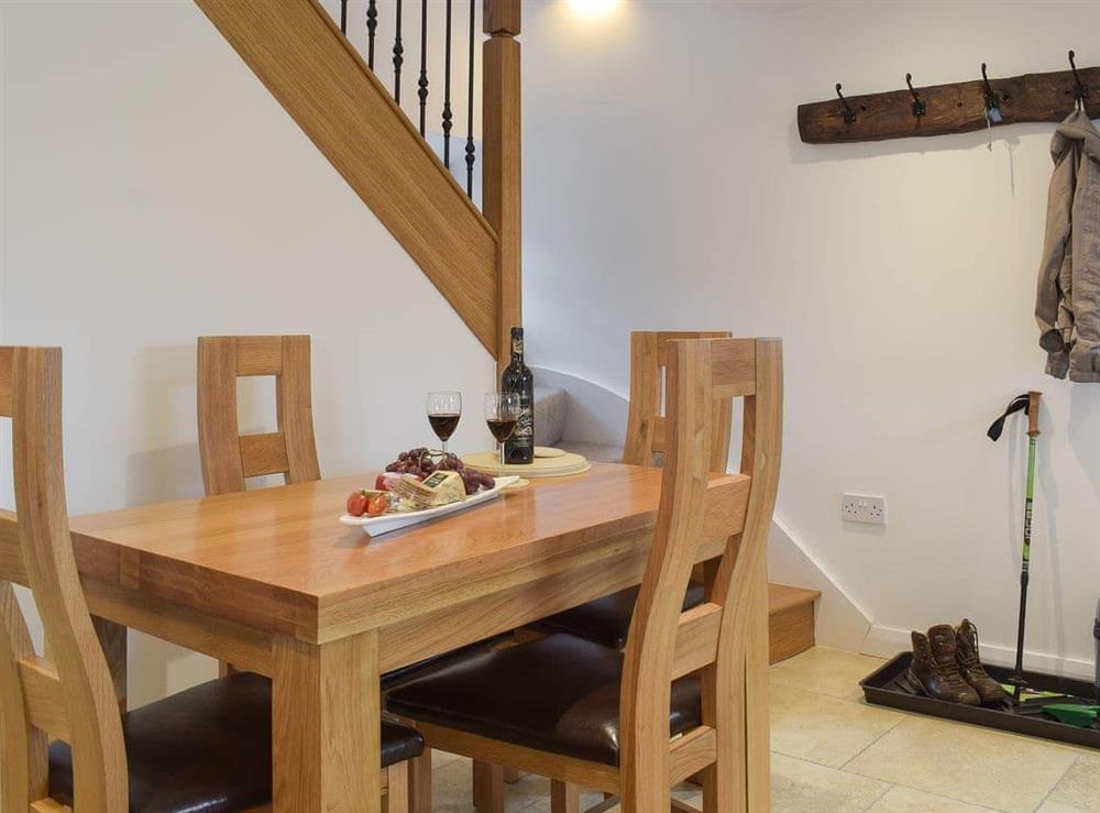 Dining area at Five Barred Gate Barn in Whitechapel, near Goosnargh, Lancashire