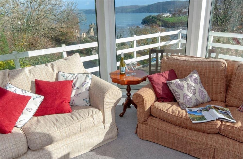The living room at Five Bays View in Aberporth, Cardigan and Ceredigion, Dyfed