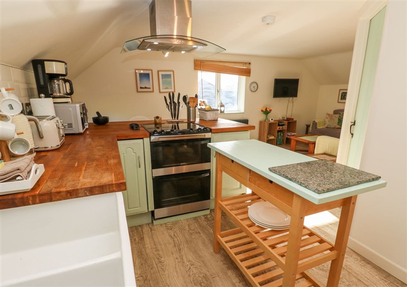 This is the kitchen at Five Elements Barn, St Agnes