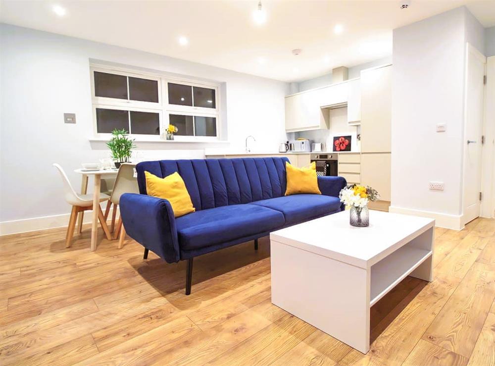 Open plan living space at Flat 1 Albert in Ramsgate, Kent