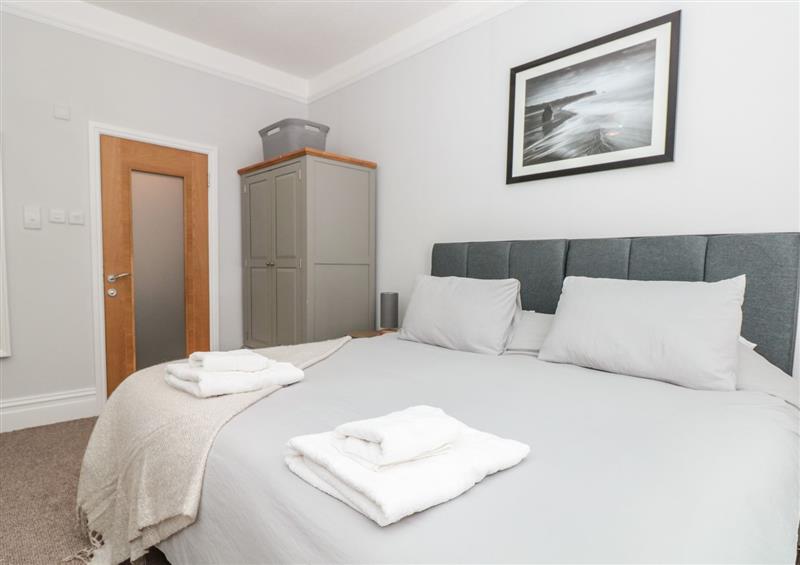 This is the bedroom at Flat 1 Byfield, Torquay