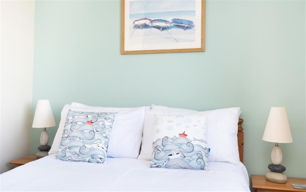 Bedroom 1 double at Flat 1, Harbour House in Lyme Regis