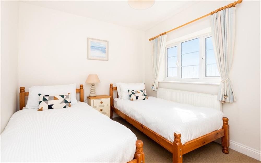 Bedroom 2 - twin room at Flat 1, Harbour House in Lyme Regis