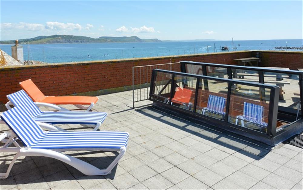 Roof top view at Flat 1, Harbour House in Lyme Regis