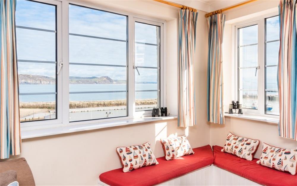 Room with a spectacular view at Flat 1, Harbour House in Lyme Regis