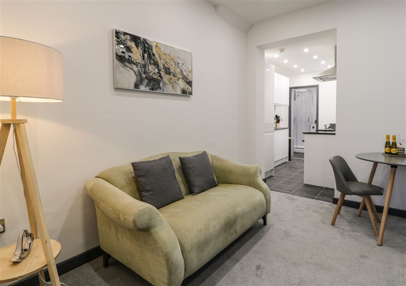 Relax in the living area at Flat 1, Mona House, Deganwy