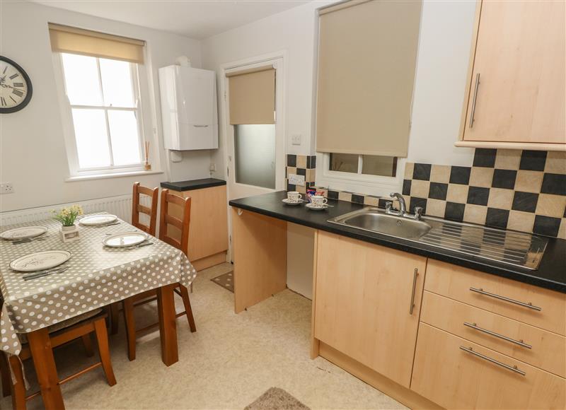This is the kitchen at Flat 1, Tenby