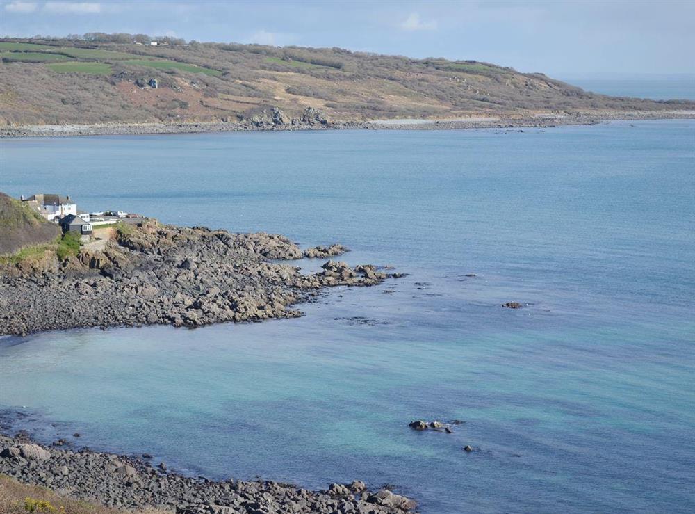 The fine view across the bay at Flat 10 in Coverack, near Helston, Cornwall