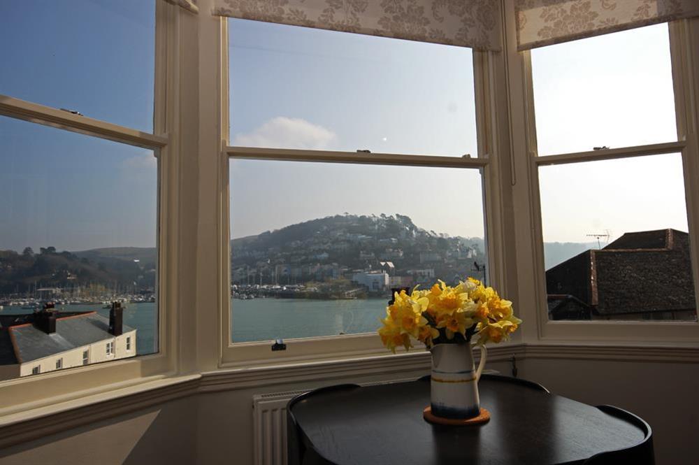 Bay window with views over the River Dart at Flat 2, 32 Newcomen Road in The Plaice, Dartmouth
