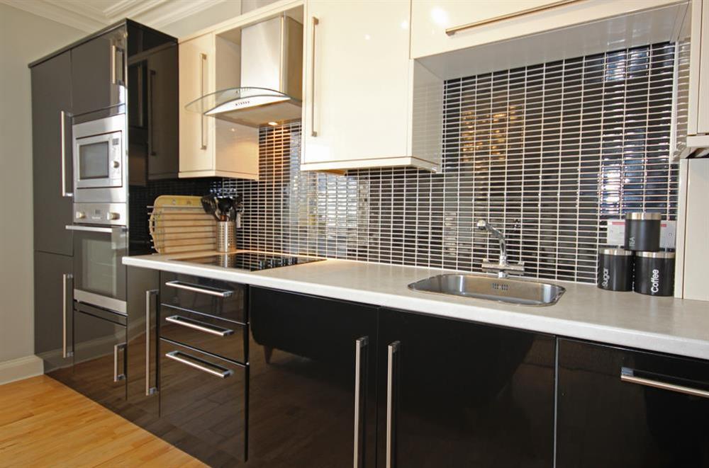 Modern, well equipped kitchen at Flat 2, 32 Newcomen Road in The Plaice, Dartmouth