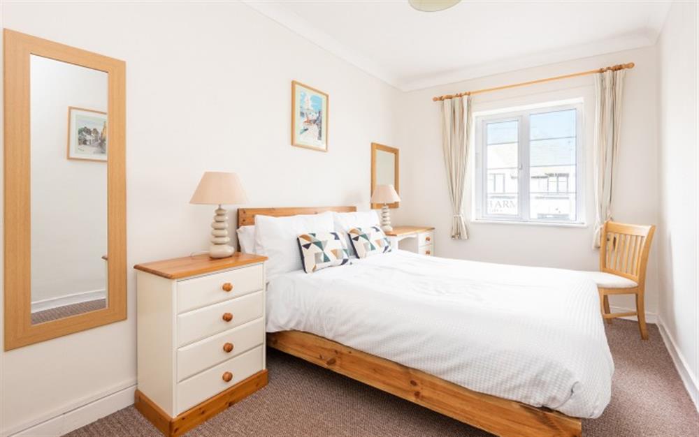 Bedroom 2 double bed at Flat 2, Harbour House in Lyme Regis