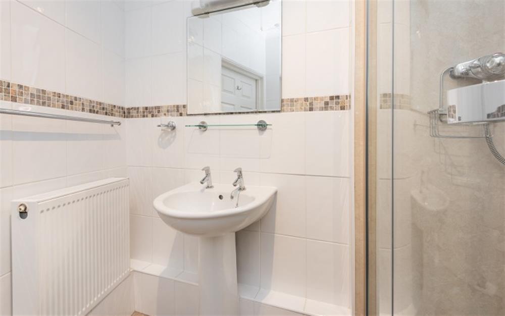 Corner shower suite at Flat 2, Harbour House in Lyme Regis