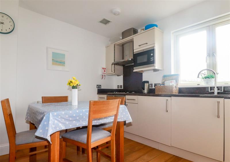 This is the kitchen at Flat 21, Constantine Bay