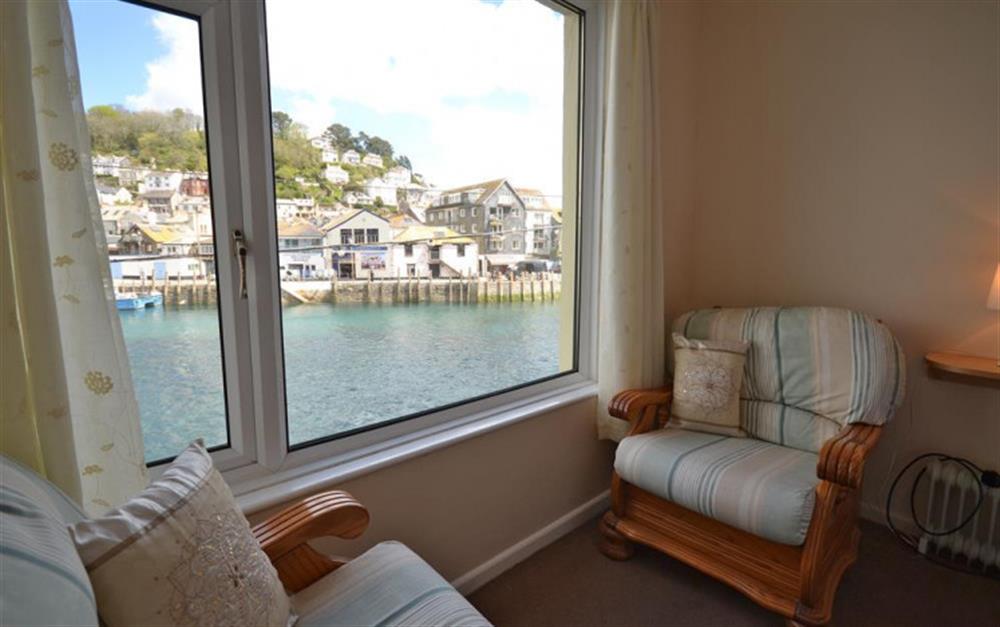 Flat 4 West Quay House - The superb views from the master bedroom. at Flat 4, West Quay House, in Looe