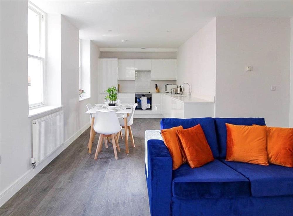 Open plan living space at Flat 6 Harbour in Ramsgate, Kent