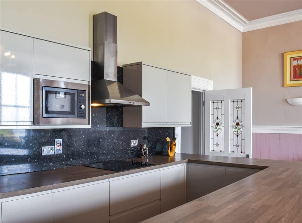 Kitchen area at Flat 7 Clifton House in Ilfracombe, Devon