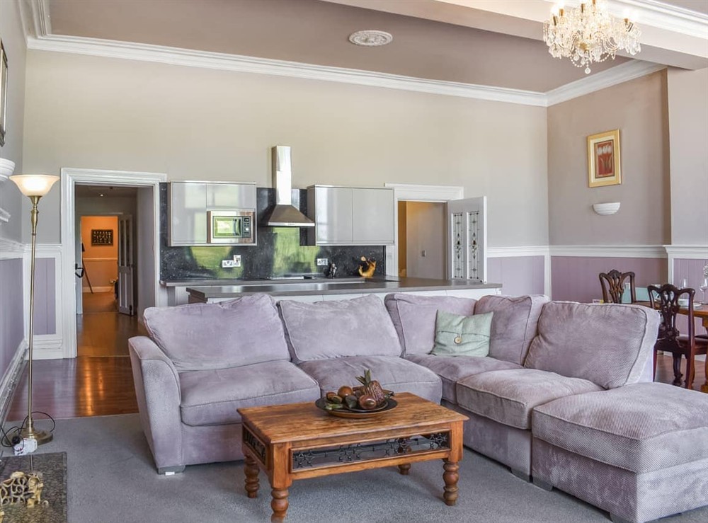 Open plan living space (photo 3) at Flat 7 Clifton House in Ilfracombe, Devon