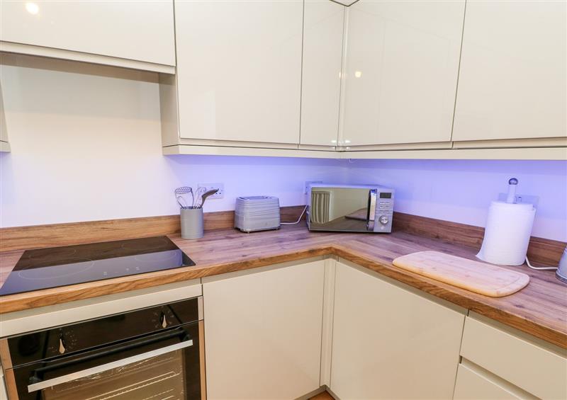 This is the kitchen at Flat Above 27, Bishop Auckland