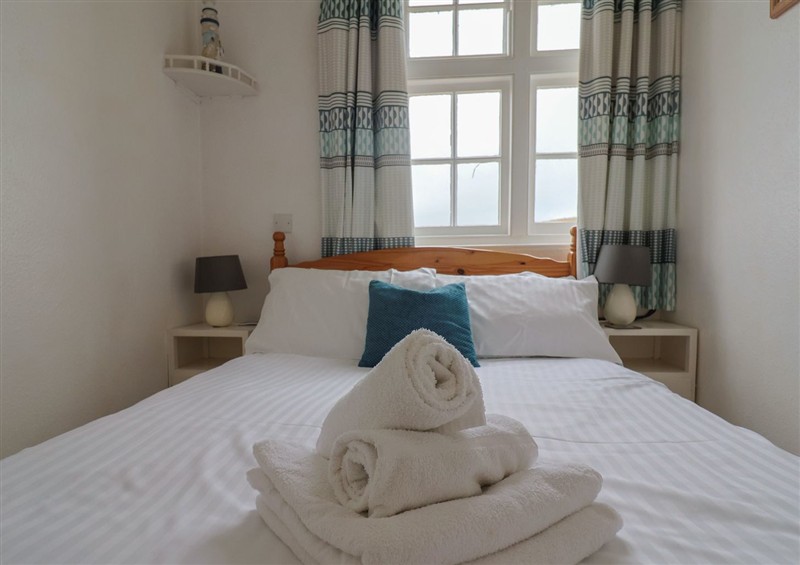 One of the 2 bedrooms at Flat F Bay House, West Bay